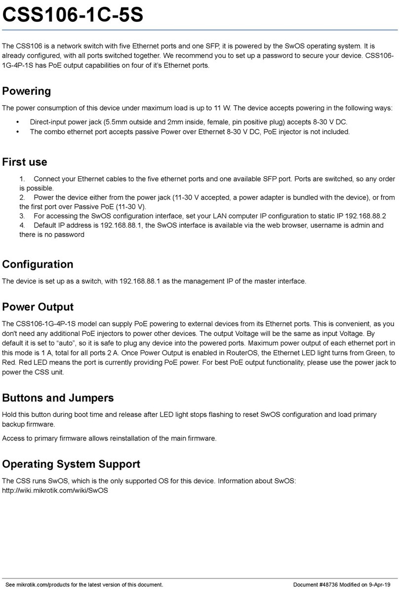 MikroTik CSS106-1C-5S User manual