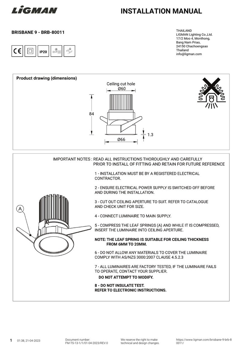 LIGMAN BRB-80011 User manual
