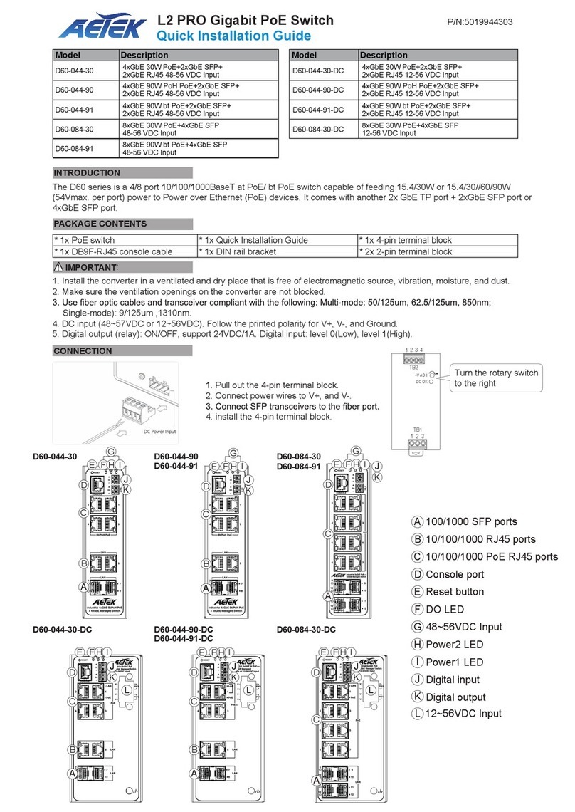 AETEK D60-044-90 User manual