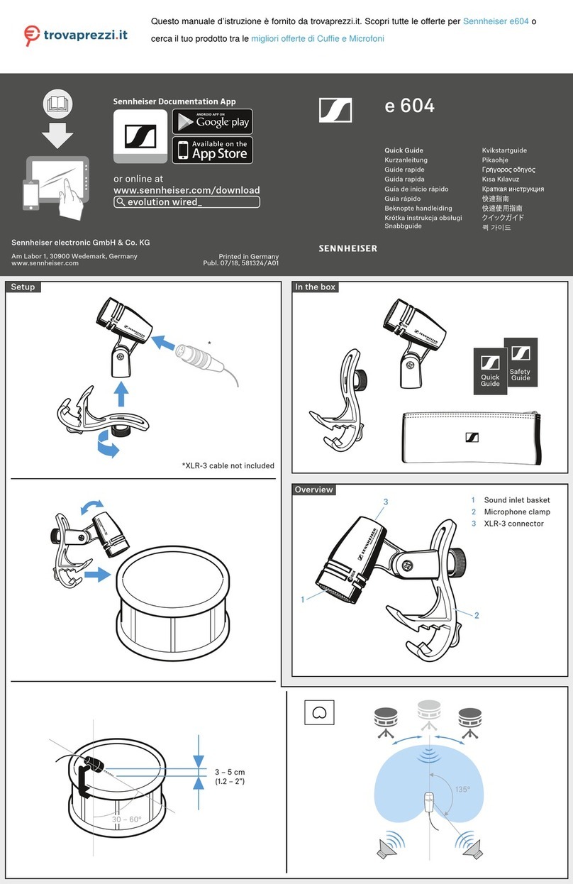 Sennheiser Evolution E 604 quick guide