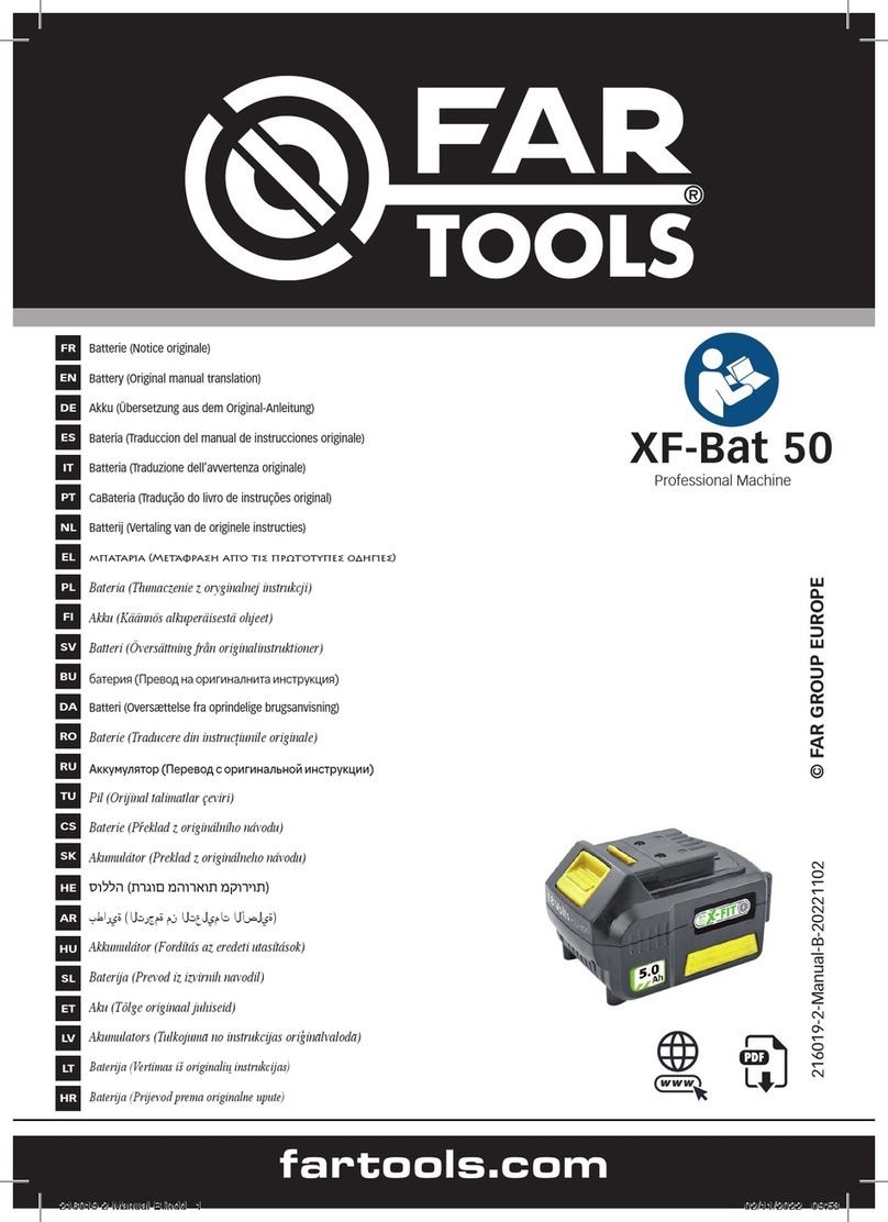 Far Tools XF-Bat 50 Use and care manual