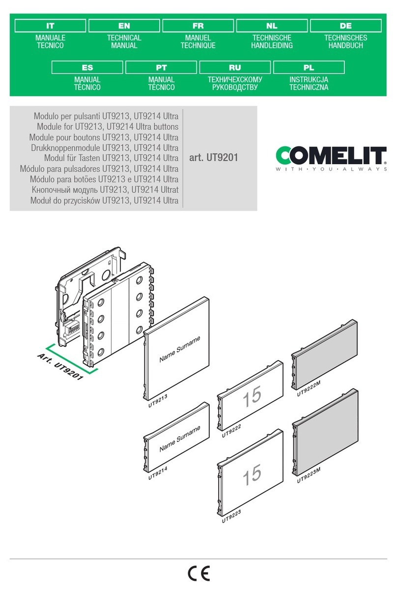 Comelit UT9201 Technical manual
