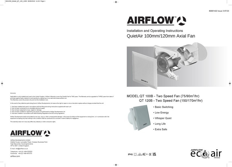 Airflow QT 120B User manual