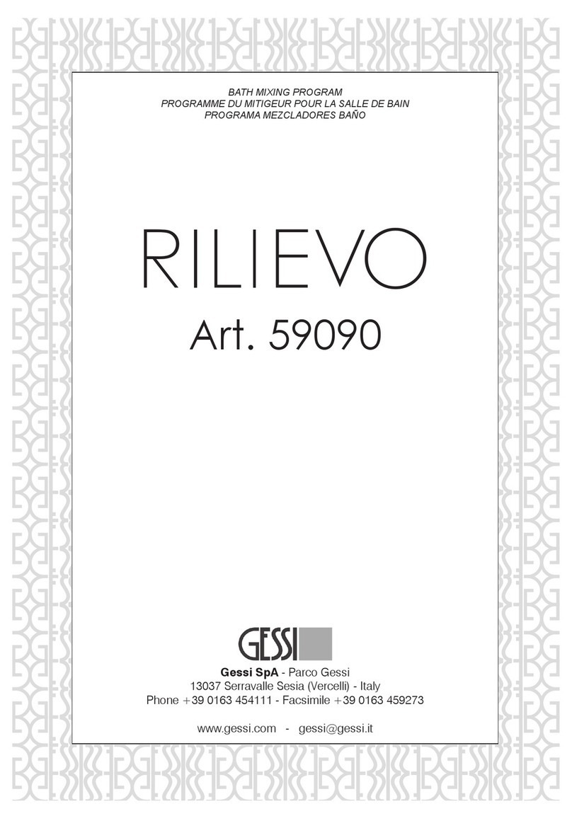 Gessi RILIEVO 59090 User manual Gessi RILIEVO 59090 User manual