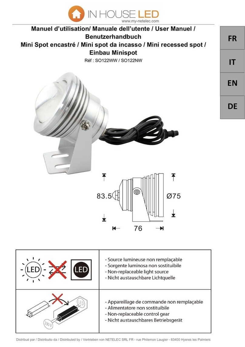 IN HOUSE LED SO122WW user manual