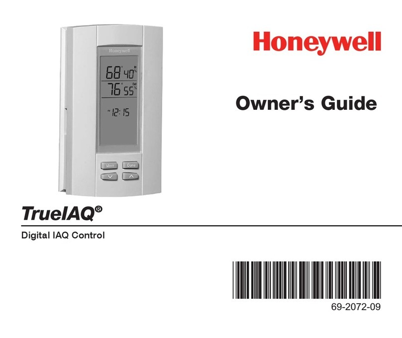 Honeywell DG115EZIAQ - TrueIAQ Digital IAQ Control User manual