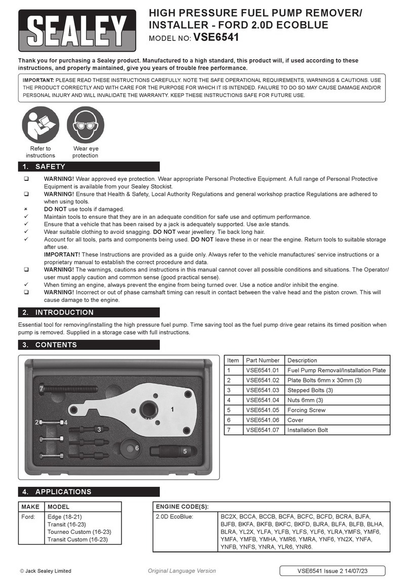 Sealey VSE6541 User manual