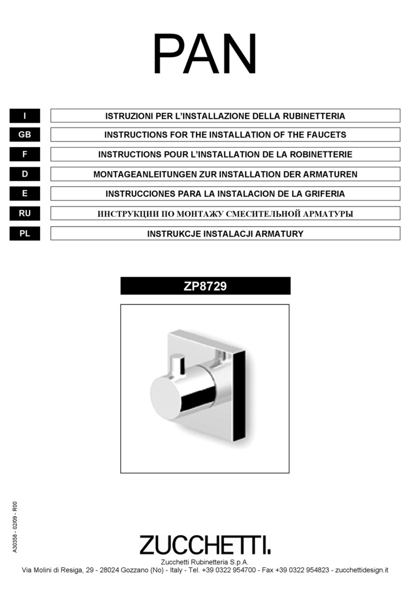 ZUCCHETTI PAN ZP8729 Instruction for the installation