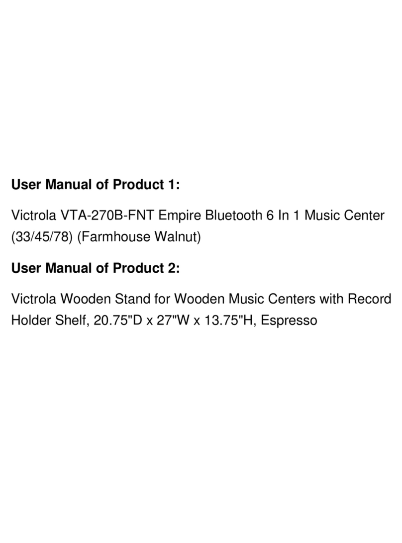 Victrola EMPIRE VTA-270B-FNT User manual