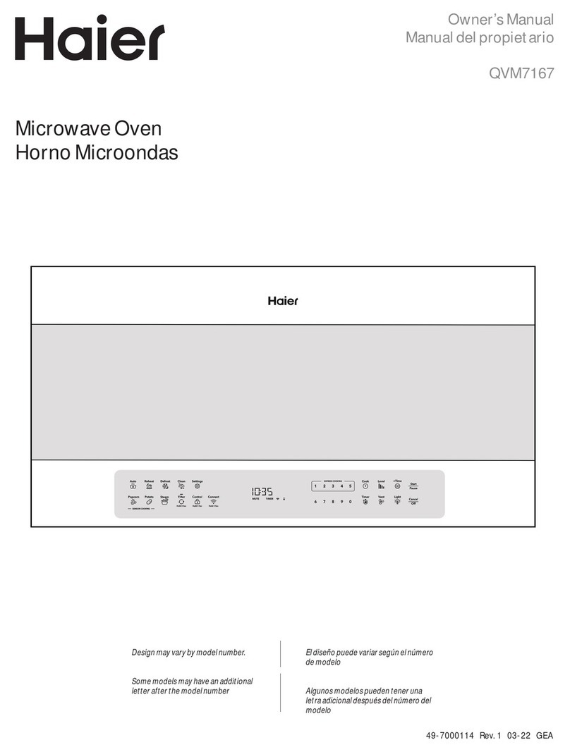 Haier QVM7167RNSS User manual