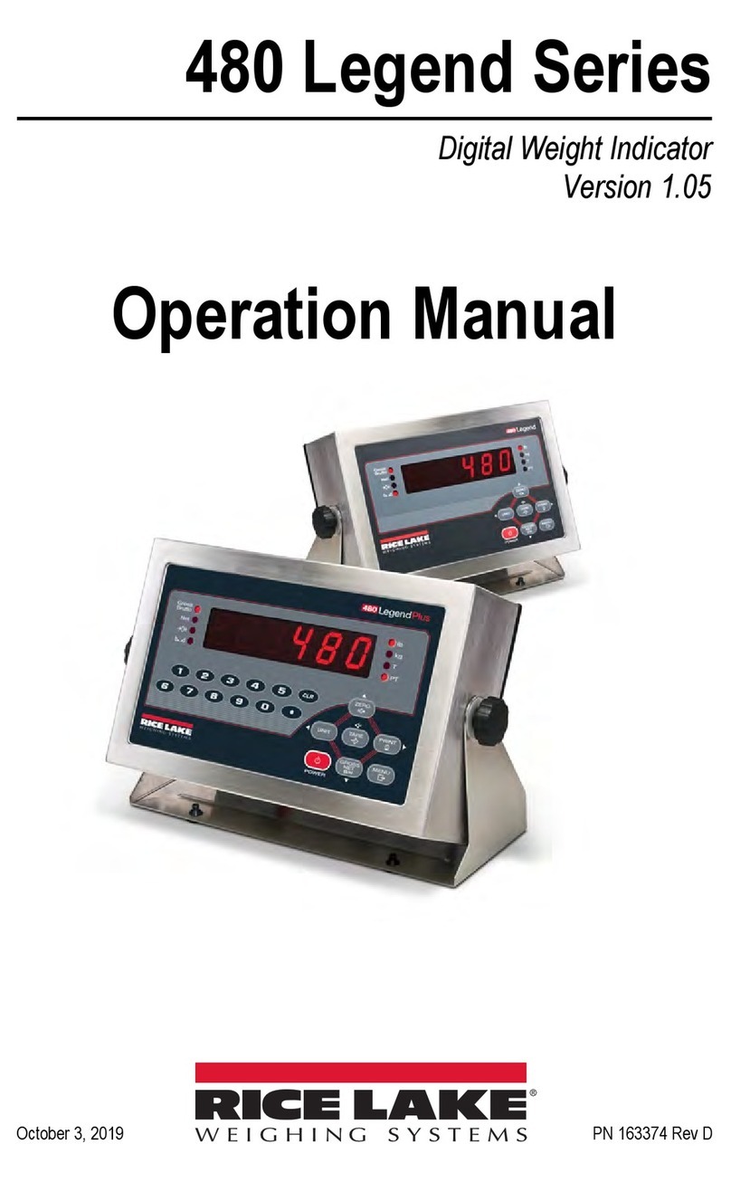 Rice Lake RL-480 User manual