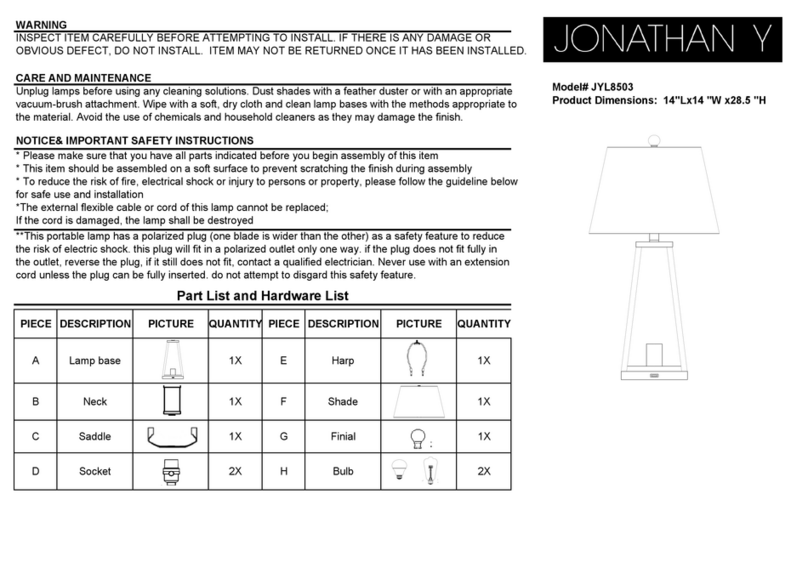 JONATHAN Y Waylon JYL8503 quick start guide