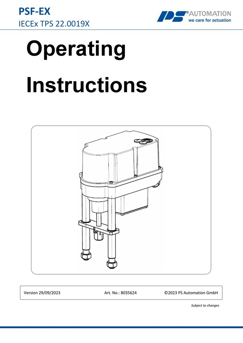 PS Automation PSF-EX Series operating instructions