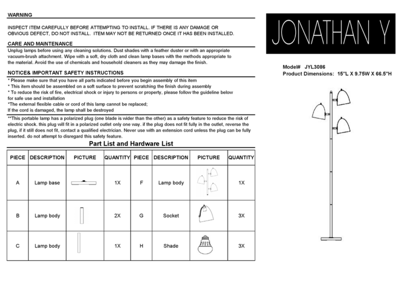 JONATHAN Y Billy JYL3086 User manual JONATHAN Y Billy JYL3086 User manual