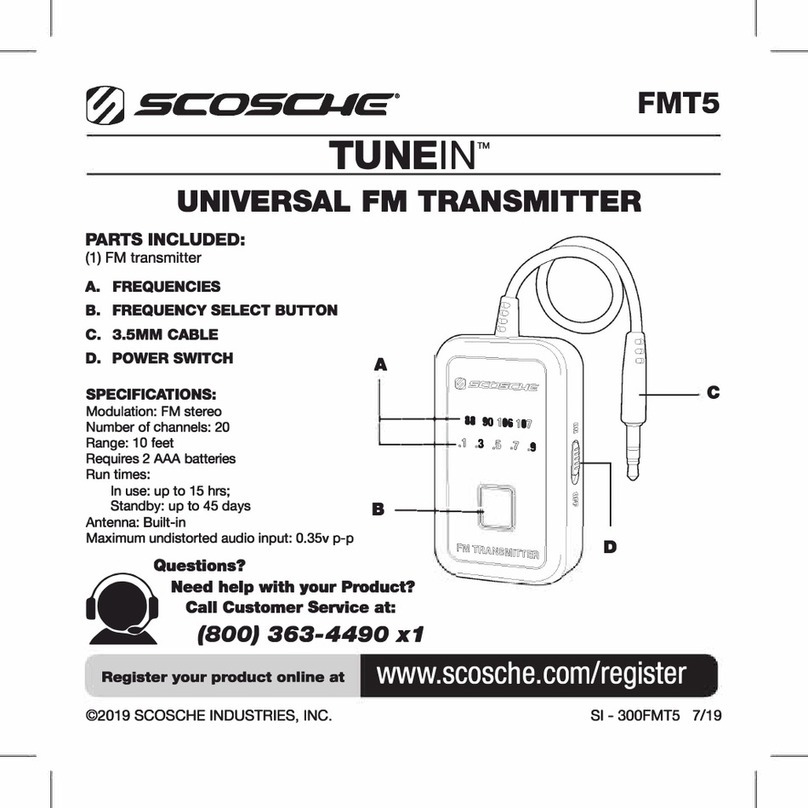 Scosche TUNEIN FMT5 manual