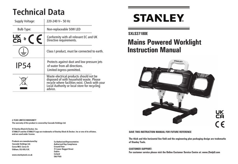 Stanley SXLS37180E User manual Stanley SXLS37180E User manual