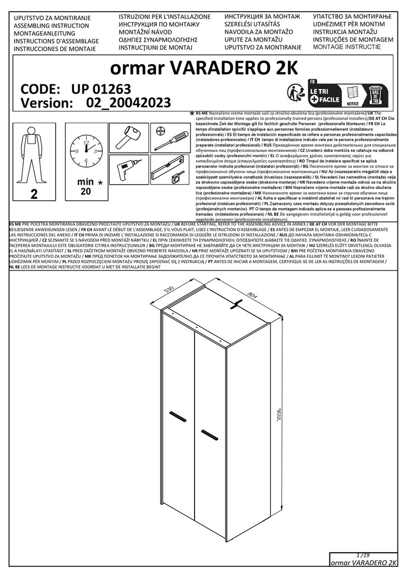 INOSIGN ormar VARADERO 2K UP 01263 Assembling Instruction