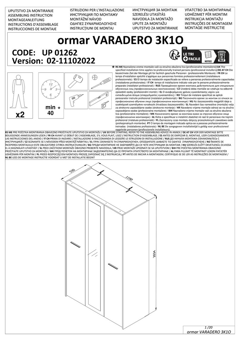 INOSIGN ormar VARADERO 3K1O UP 01262 Assembling Instruction