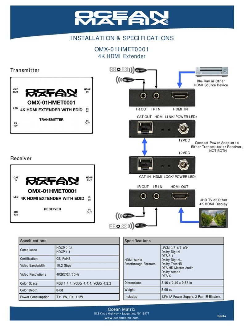 Ocean Matrix OMX-01HMET0001 User manual