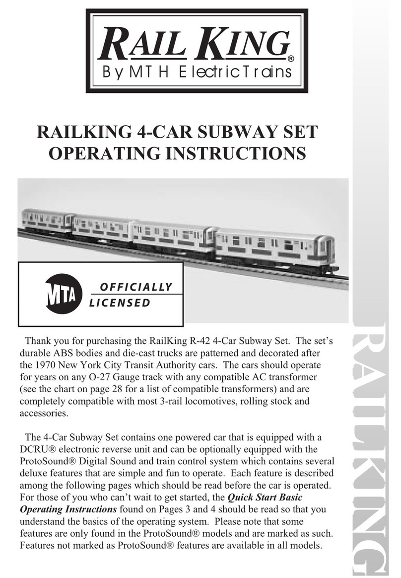MTHTrains RAILKING 4-CAR SUBWAY SET operating instructions
