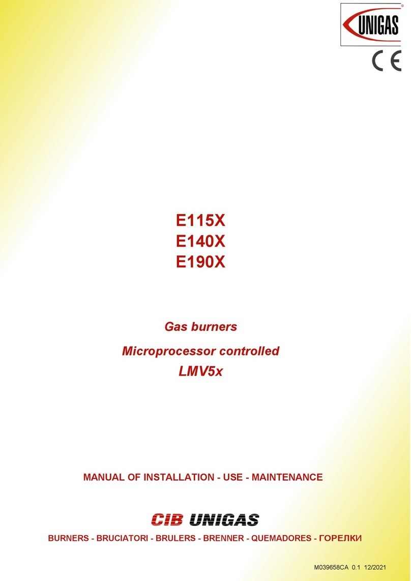 CIB UNIGAS E115X Manual of installation - use - maintenance CIB UNIGAS E115X Manual of installation - use - maintenance