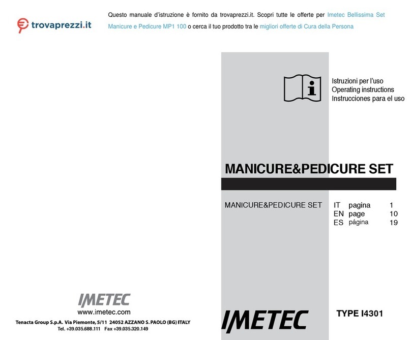 Imetec Bellissima Set MP1 100 operating instructions