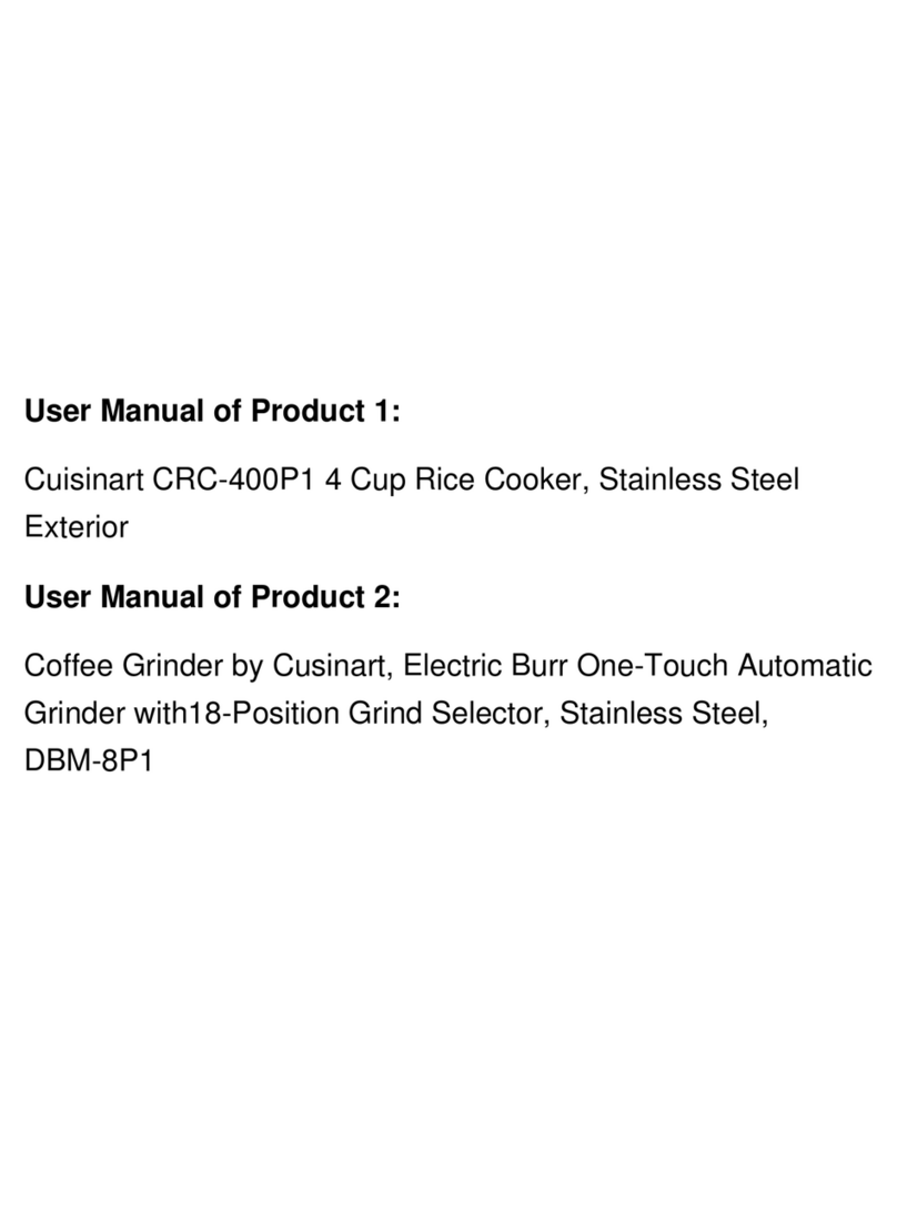 Cuisinart DBM-8P1 Instruction/recipe booklet
