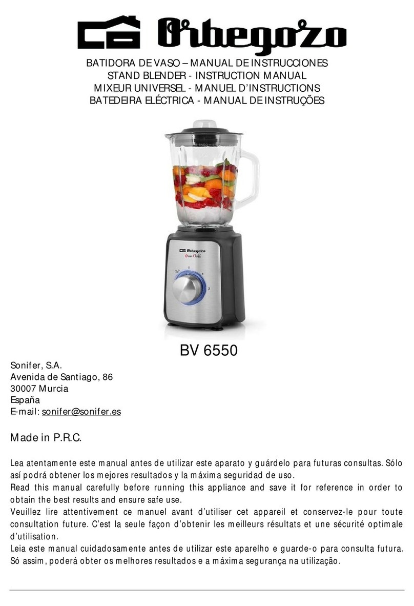 Orbegozo BV 6550 instruction manual