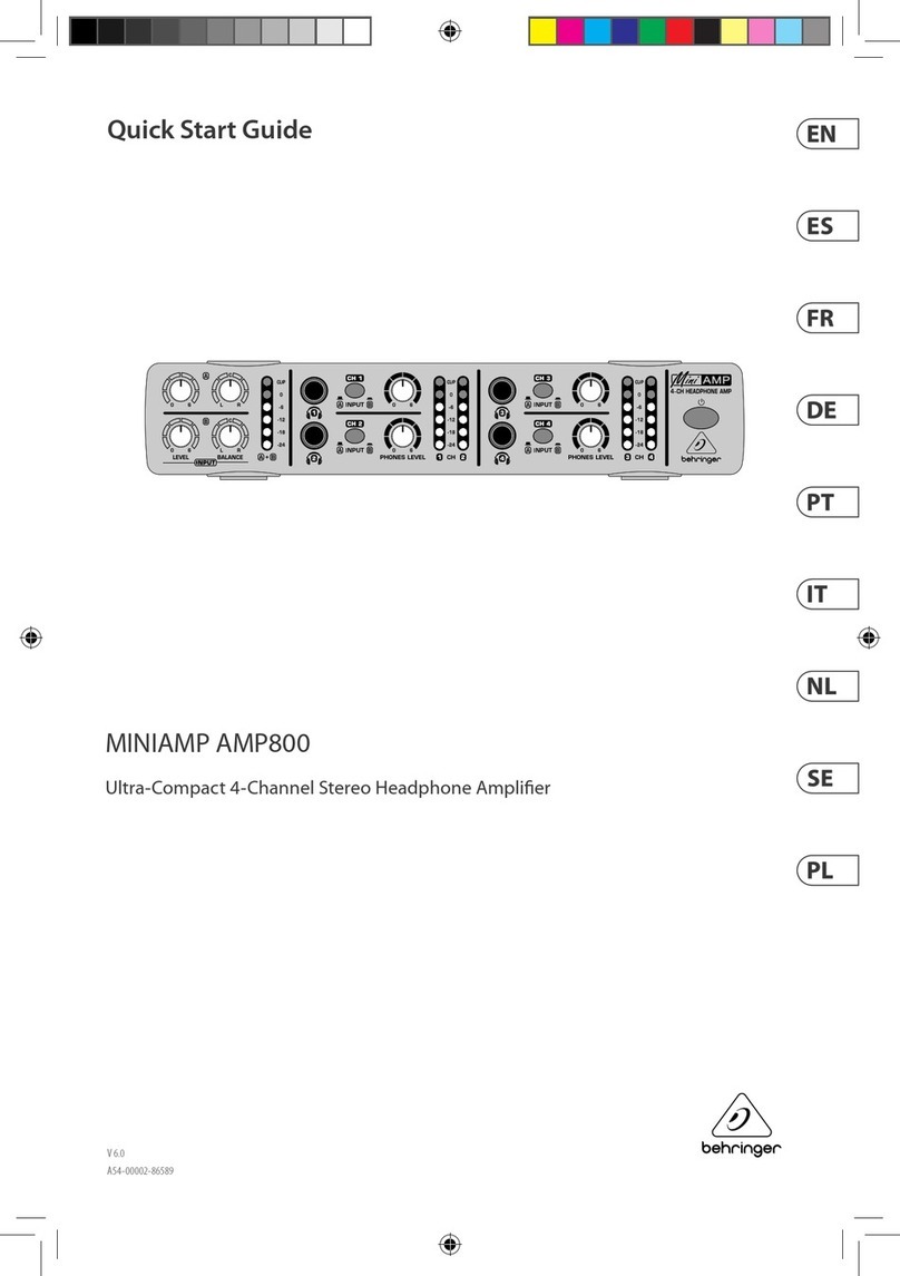 Behringer Miniamp AMP800 User manual