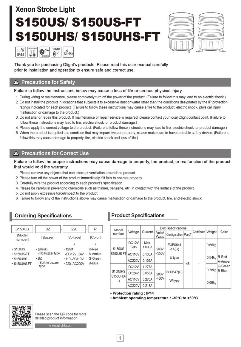 Qlight S150US User manual
