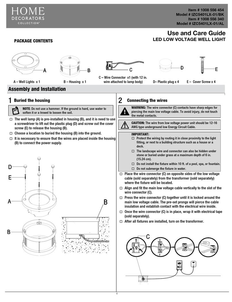 Home Decorators Collection IZC5401LX-01/BK Use and care guide