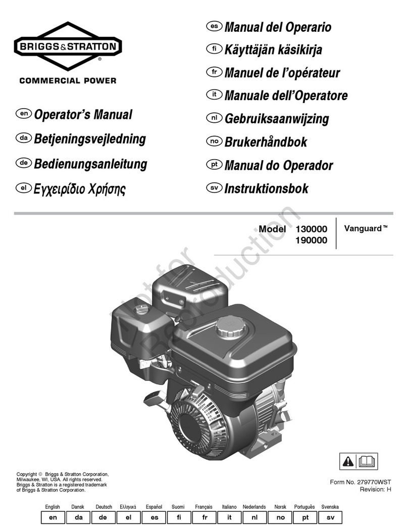 Briggs & Stratton Vanguard 130000 User manual