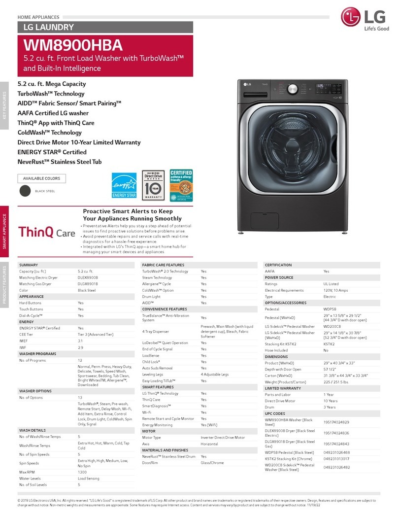 LG WM8900HBA manual