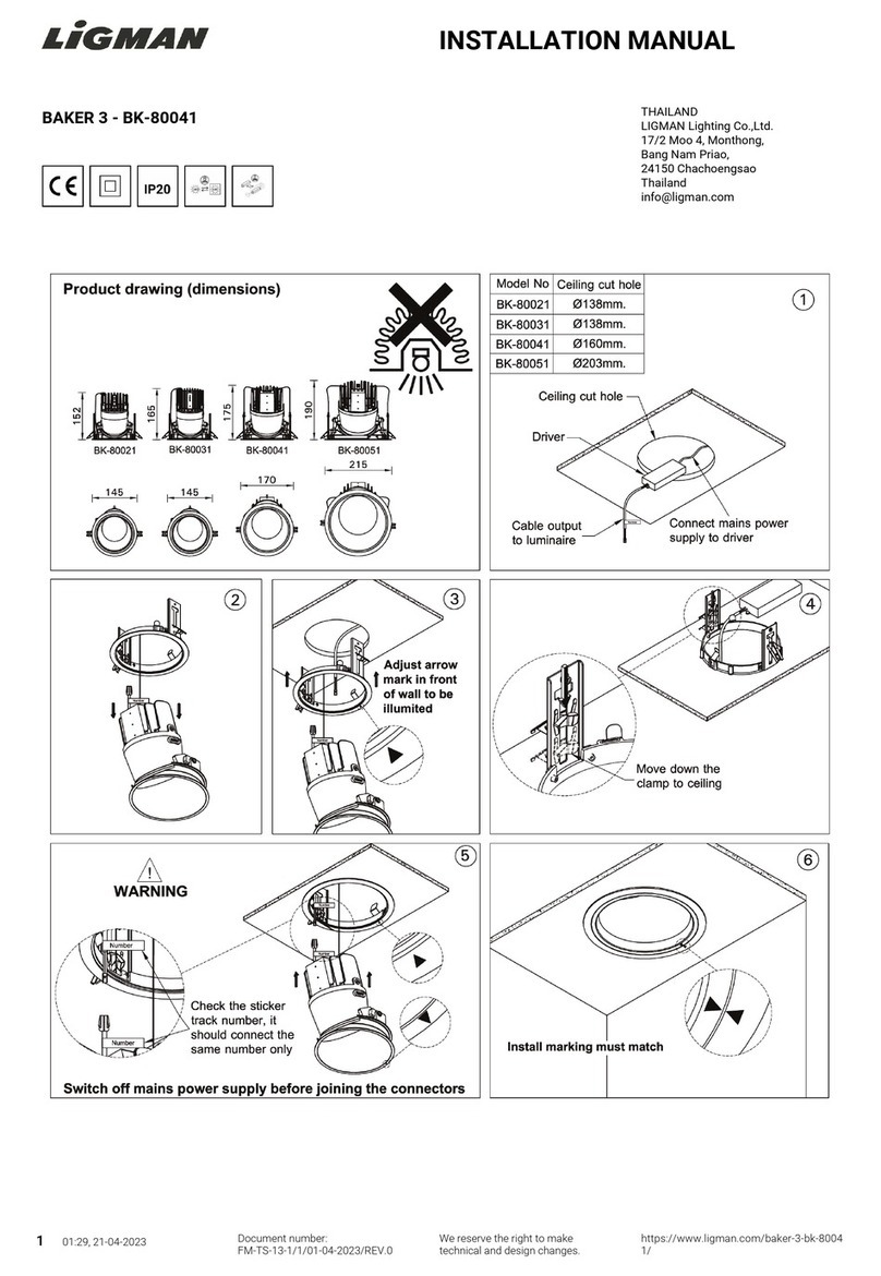 LIGMAN BAKER 3 installation manual