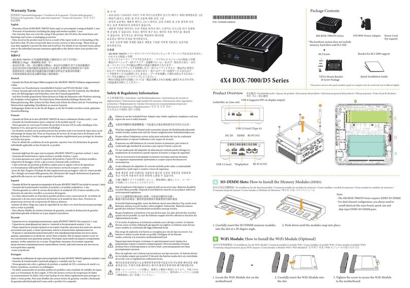 ASROCK 4X4 BOX-7000/D5 Series User manual