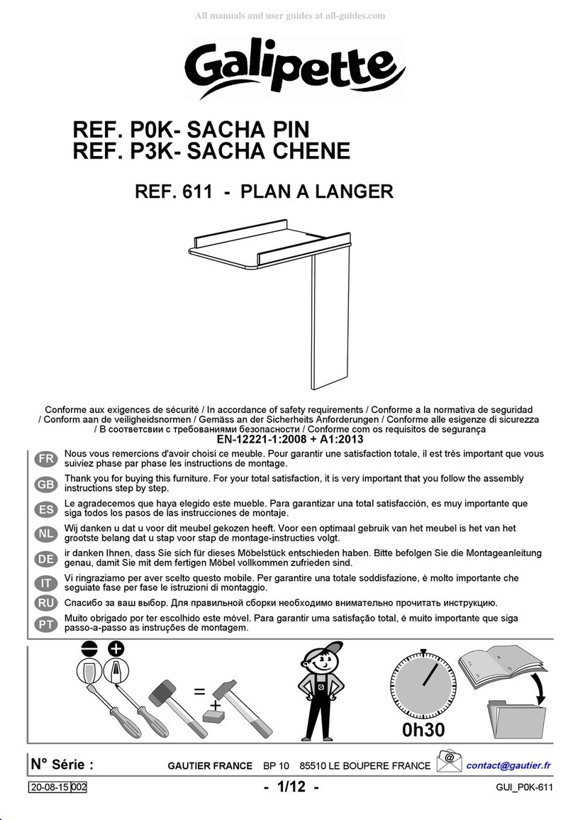 Galipette 611-PLAN A LANGER quick start guide Galipette 611-PLAN A LANGER quick start guide
