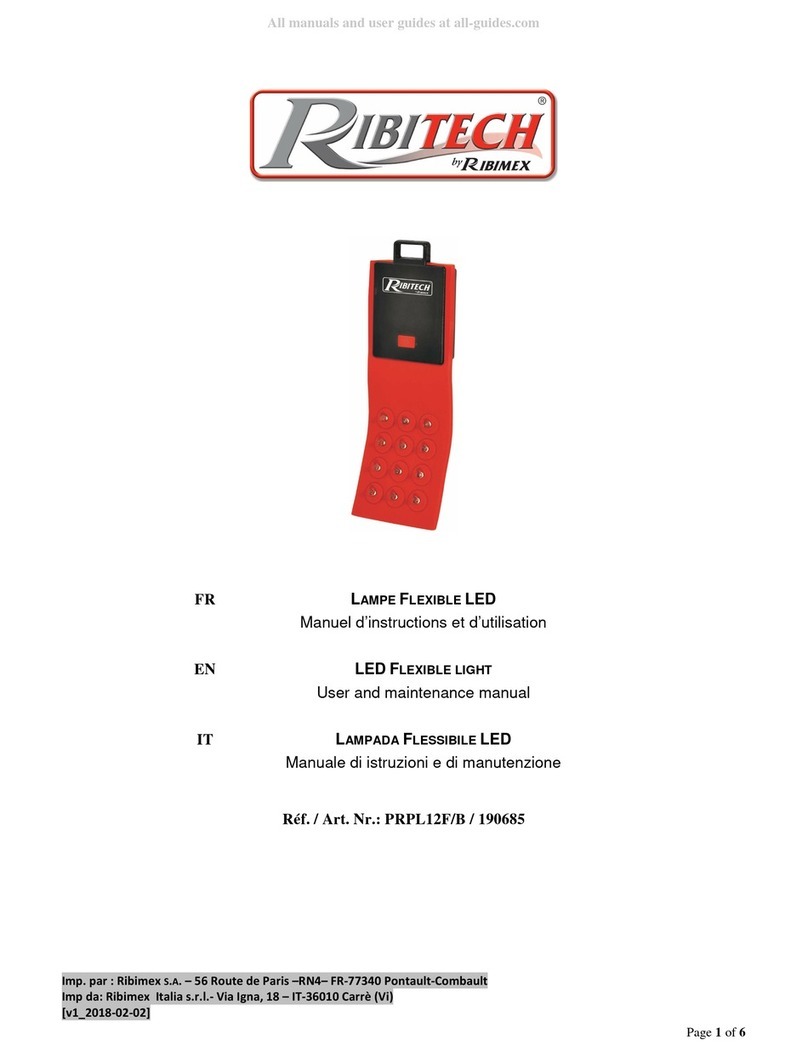 Ribimex RIBITECH PRPL12F User and maintenance manual Ribimex RIBITECH PRPL12F User and maintenance manual