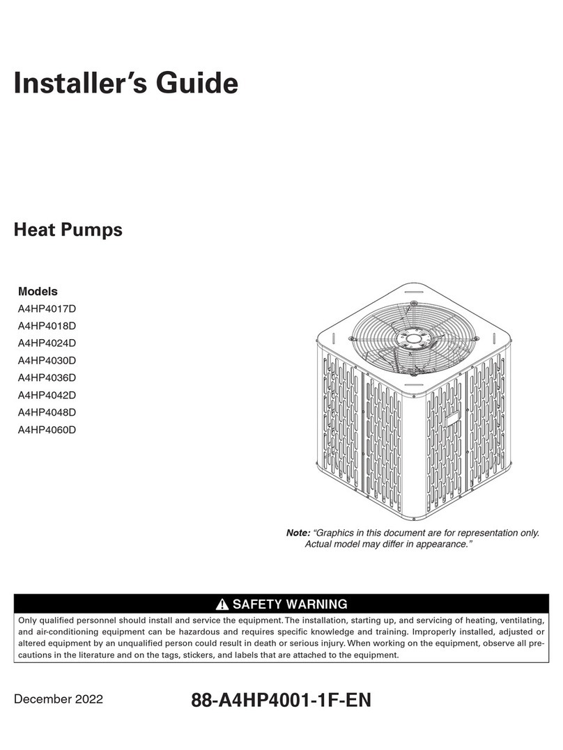 Trane A4HP4017D Installer's guide Trane A4HP4017D Installer's guide