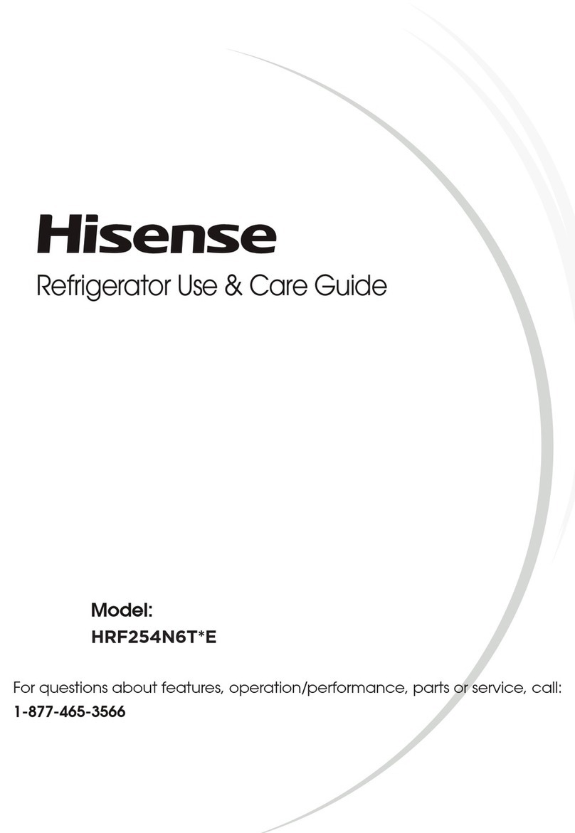 Hisense HRF254N6T E Series User manual