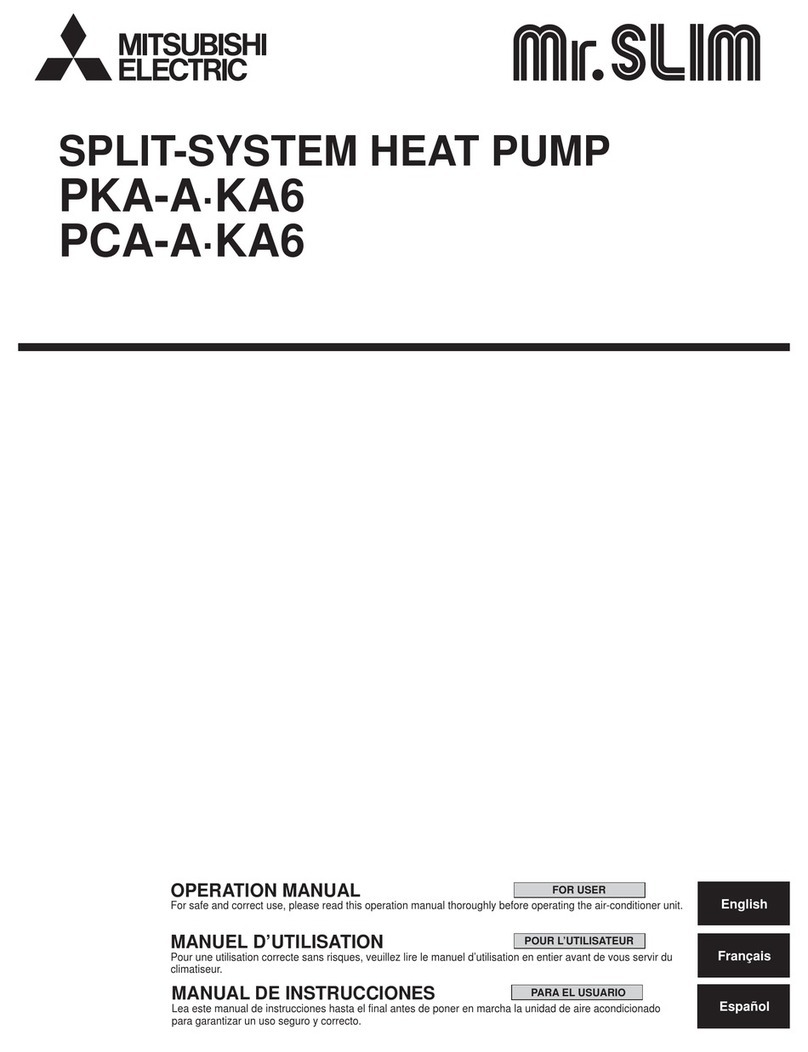 Mitsubishi Electric Mr.SLIM PKA-A-KA6 Operation manual