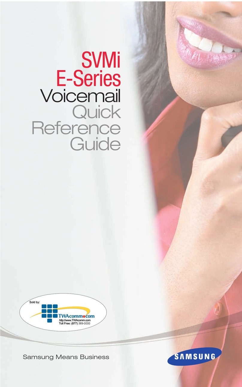 Samsung SVMi E Series Quick reference guide