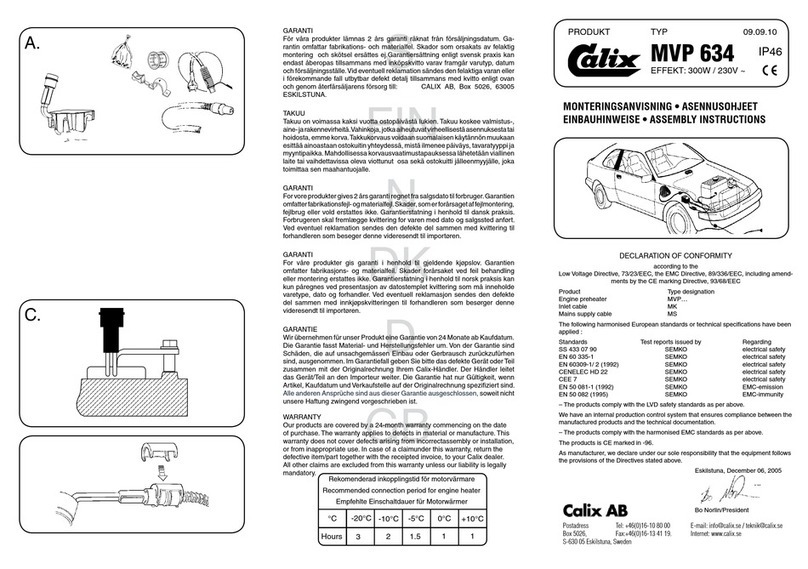 Calix MVP 634 User manual