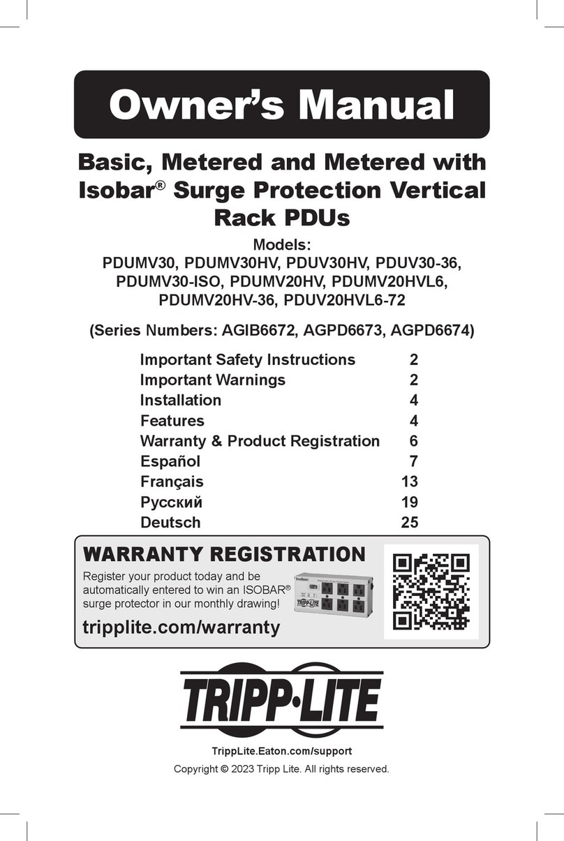 Tripp Lite PDUV30HV owner's manual