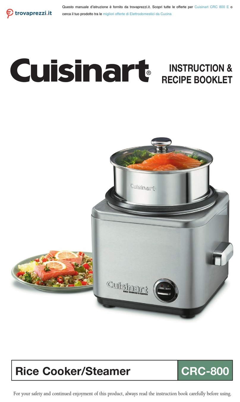 Cuisinart CRC-800 Instruction/recipe booklet