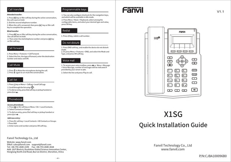 Fanvil X1SG User manual
