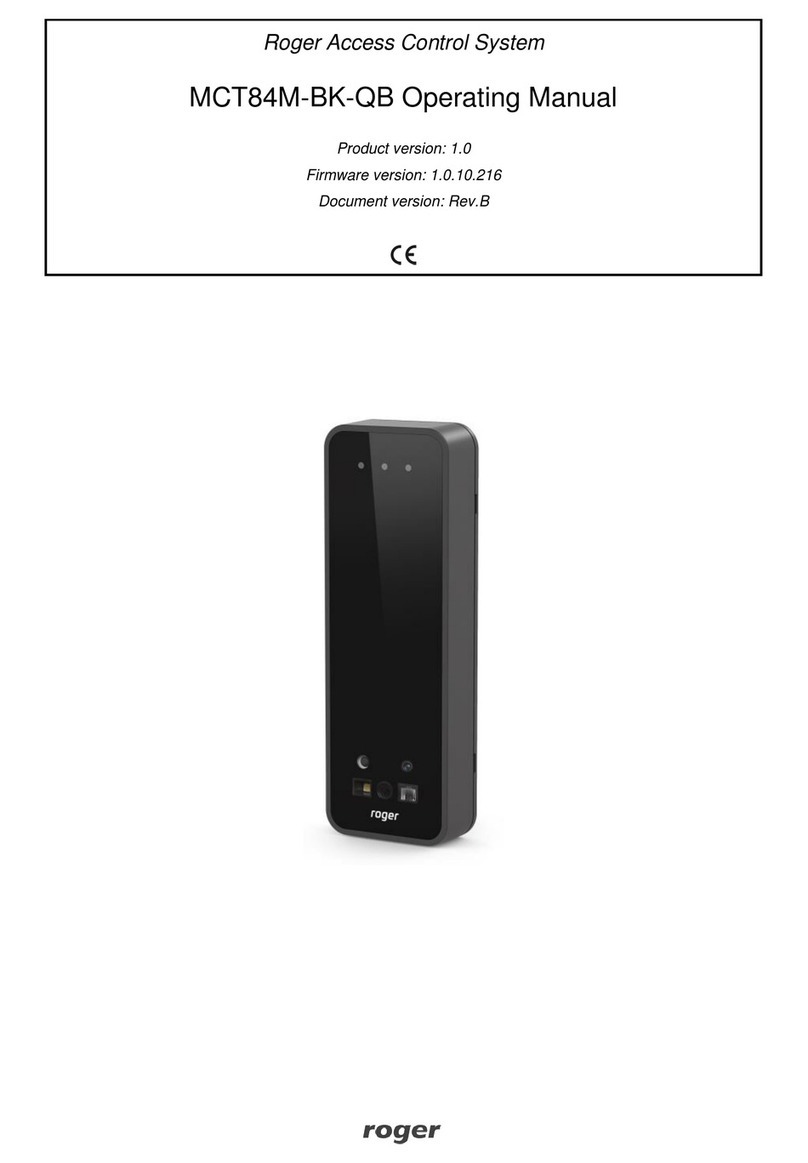 Roger MCT84M-BK-QB operating manual