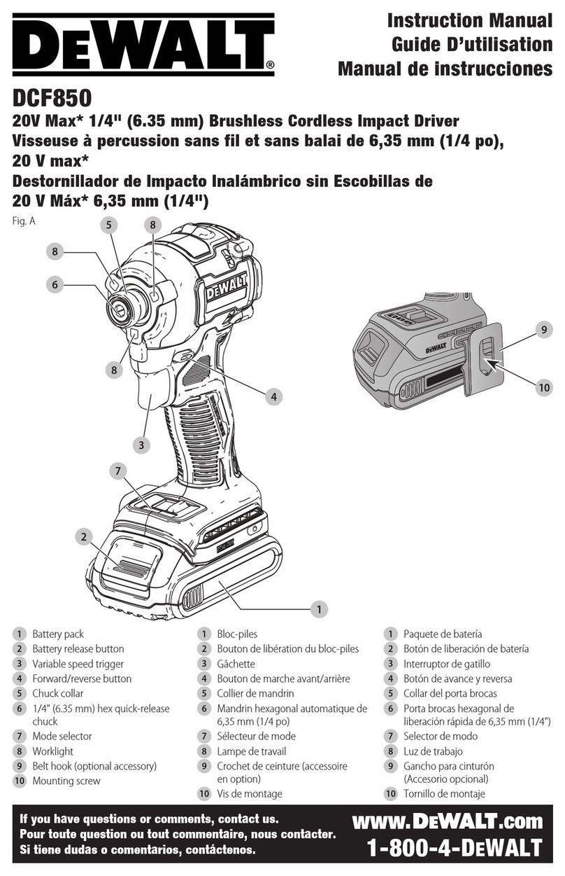 DeWalt DCF850 User manual