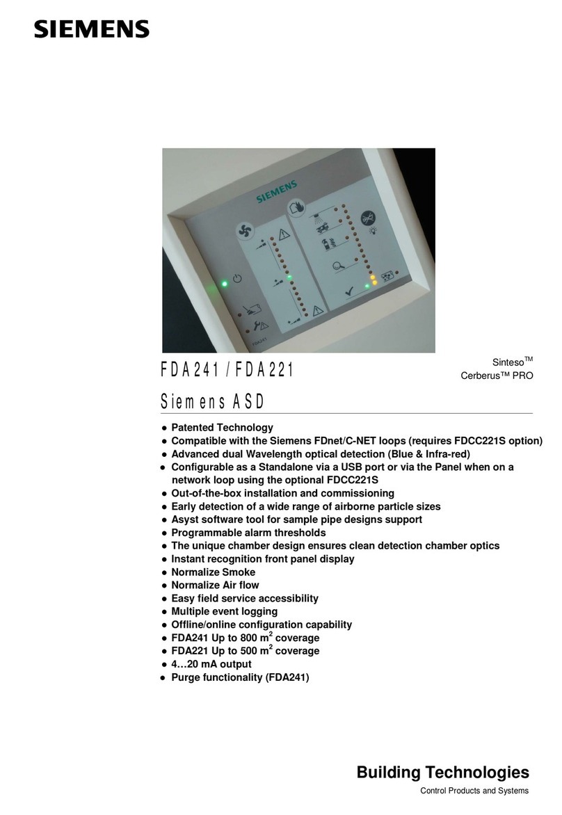Siemens Sinteso Cerberus PRO FDA241 User manual