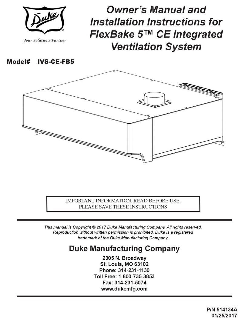 Duke FLEXBAKE 5 Owner's manual and installation instructions