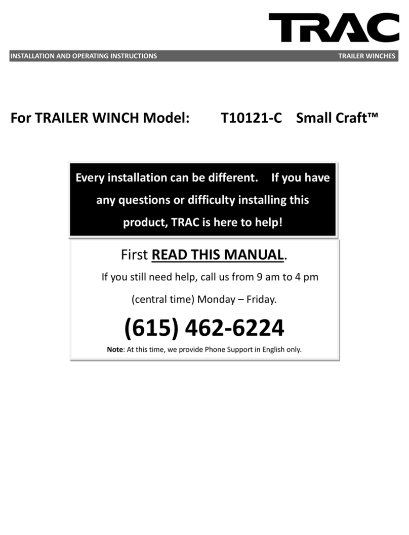 TRAC Small Craft T10121-C Installation and operating instructions